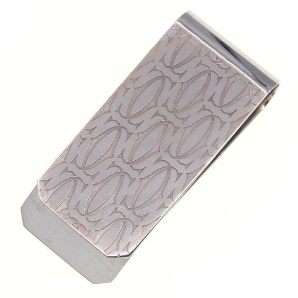 Cartier Money Clip C de Decor Bill T1220237 Silver Metal Wallet Men's